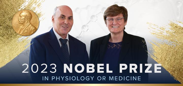 Congrats to #NobelPrize Laureates Dr. Katalin Karikó and Dr. Drew Weissman, awarded the 2023 The Nobel Prize in Physiology or Medicine for their work which led to the development of the #mRNA COVID vaccines. Katalin Kariko The Drew Weissman Lab Learn more: