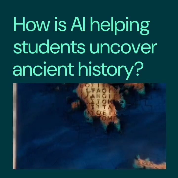 AI isn’t just helping us advance science. 🔬 It can uncover ancient history too. 📜 Last year, we released 𝗜𝘁𝗵𝗮𝗰𝗮: a tool used by experts to restore and attribute ancient Greek texts. Now, students are using it to learn more about our past. Watch more. ⬇️