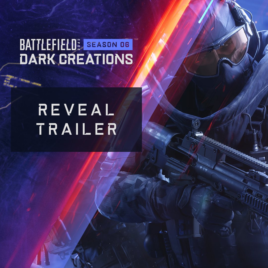 Introducing #Battlefield 2042 - Season 6: Dark Creations. Where keeping it together is the only thing keeping you alive. 🗺 New claustrophobic CQC map 🔫 New weapons & gadgets 🔥 All-New Battle Pass 📅 Play Season 6: Dark Creations on Tuesday, October 10