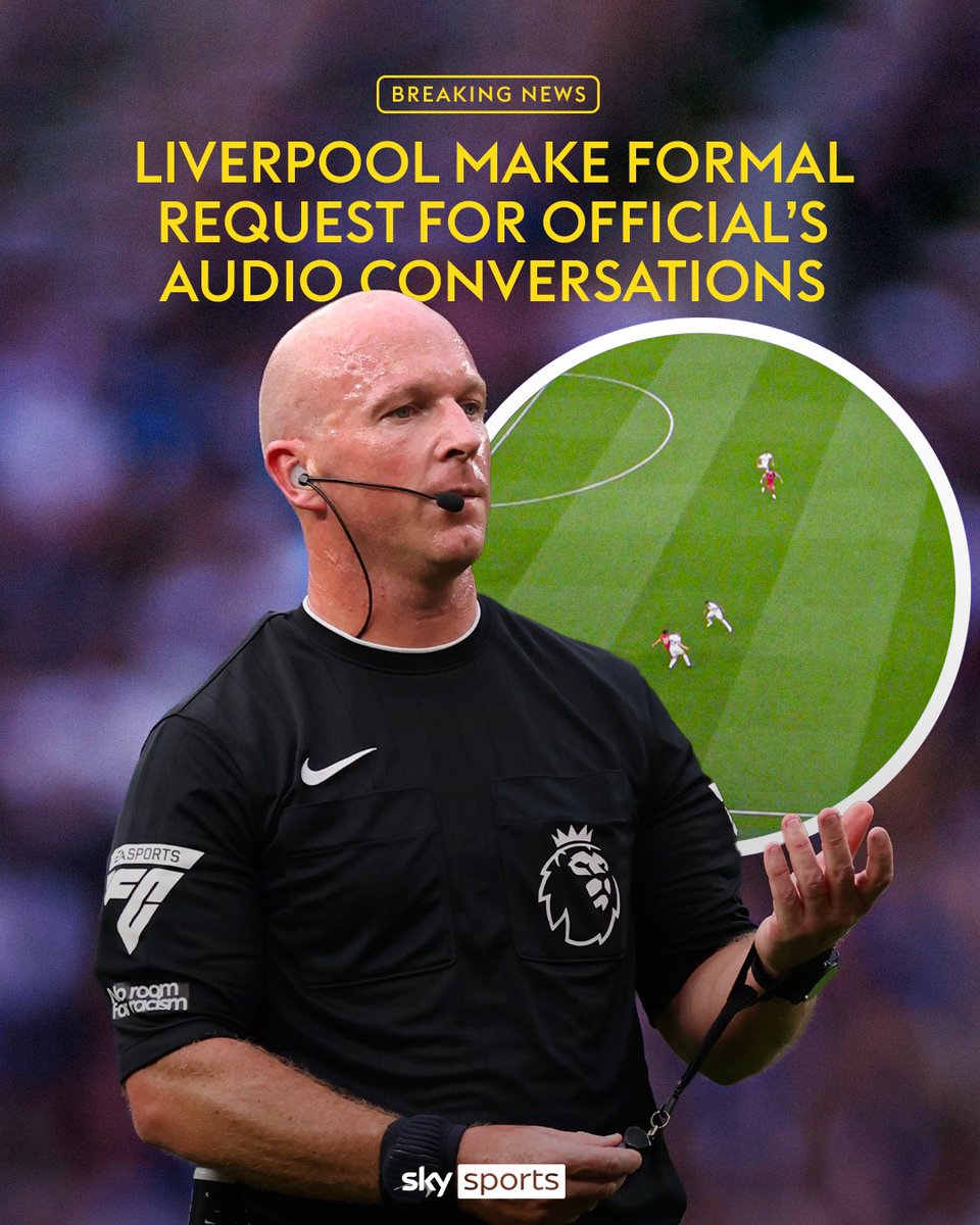 BREAKING: Liverpool have made a formal request to the PGMOL for the audio conversations between the officials from Saturday’s defeat at Tottenham 🔴