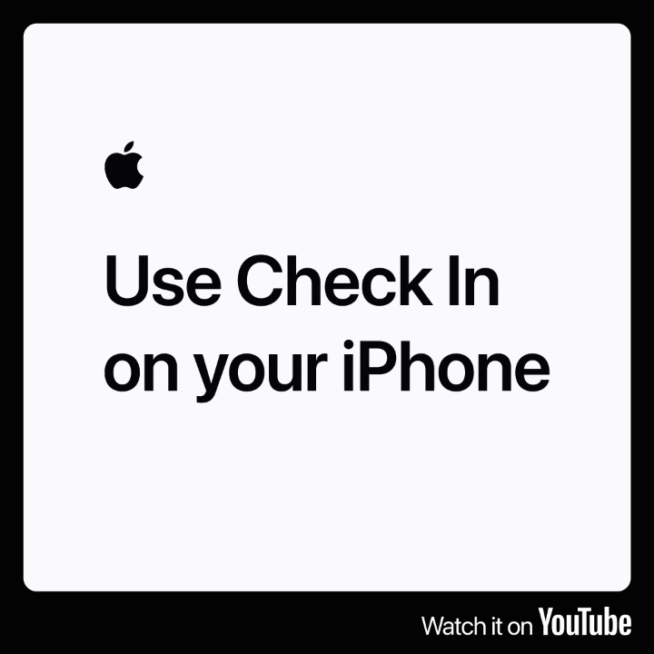🗺️ Let them know when you reach your destination ⌛️ Or that you’ll check in after a certain amount of time In #iOS17, you can use Check In to keep your friend in the loop. Watch our video on YouTube to learn more: