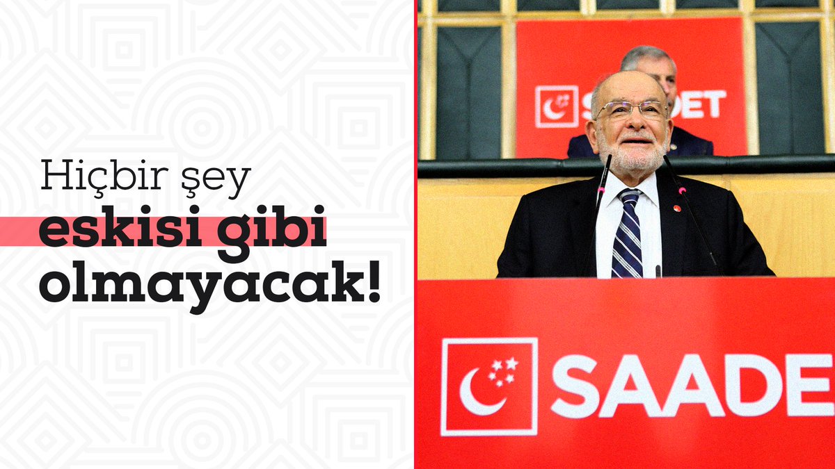 Hiçbir şey eskisi gibi olmayacak! Çünkü artık Meclis'te güçlü bir #SaadetGelecek Grubu var.