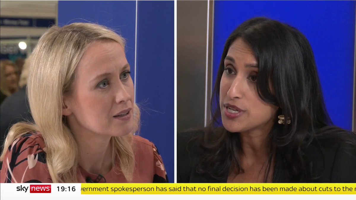Sky's Sophy Ridge reads out part of the Energy Secretary's speech where she says, 'there's no wonder Labour seem so relaxed about taxing meat...' - and asks: "You didn't write that, did you? They're not proposing a meat tax?" #PoliticsHub 👉 📺 Sky 501