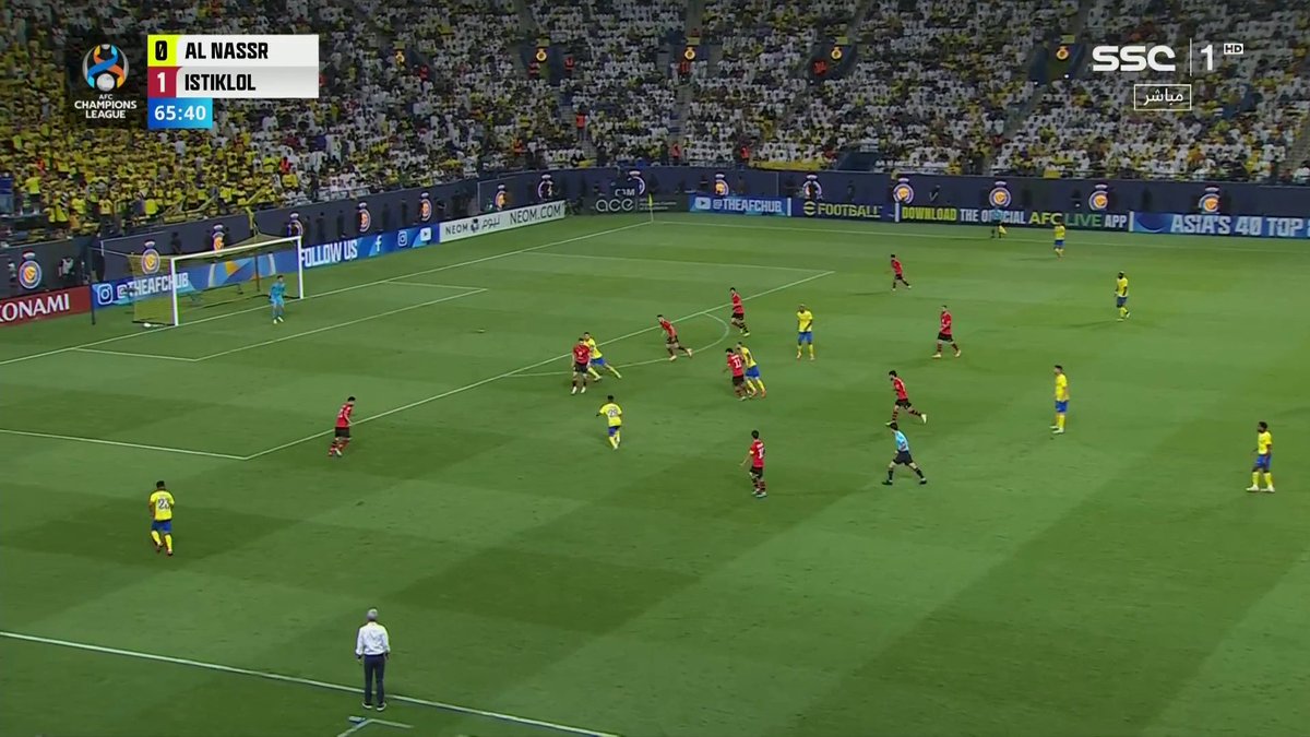 هدددددف!⚽ رونالدو يدرك هدف التعادل للنصر⚽️🔥 #النصر_الاستقلال #دوري_آبطال_آسيا | ⁦#SSC