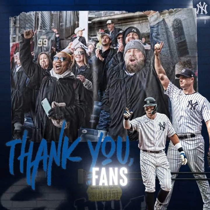 Thanks for your support this season, Yankees fans 💙