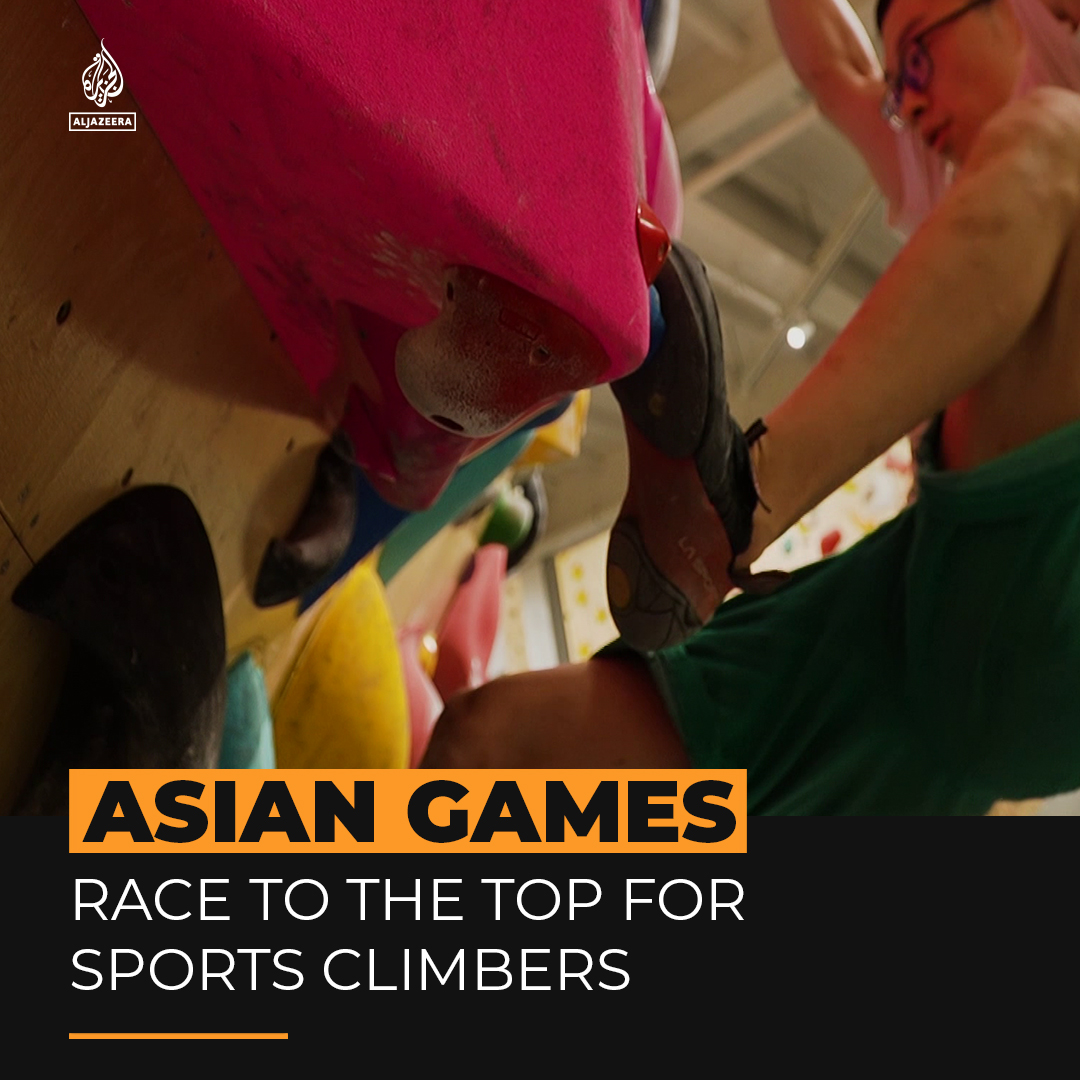 Sports climbers are taking on the Asian Games for the second time in the competition’s history. So, what is it? Al Jazeera’s Andy Richardson breaks it down👇
