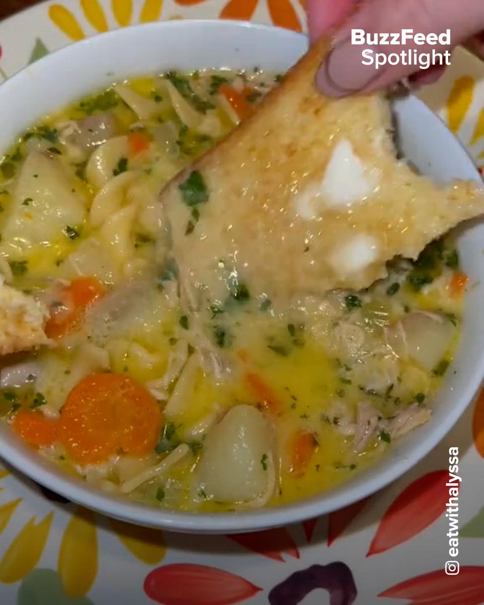 Creamy chicken noodle soup