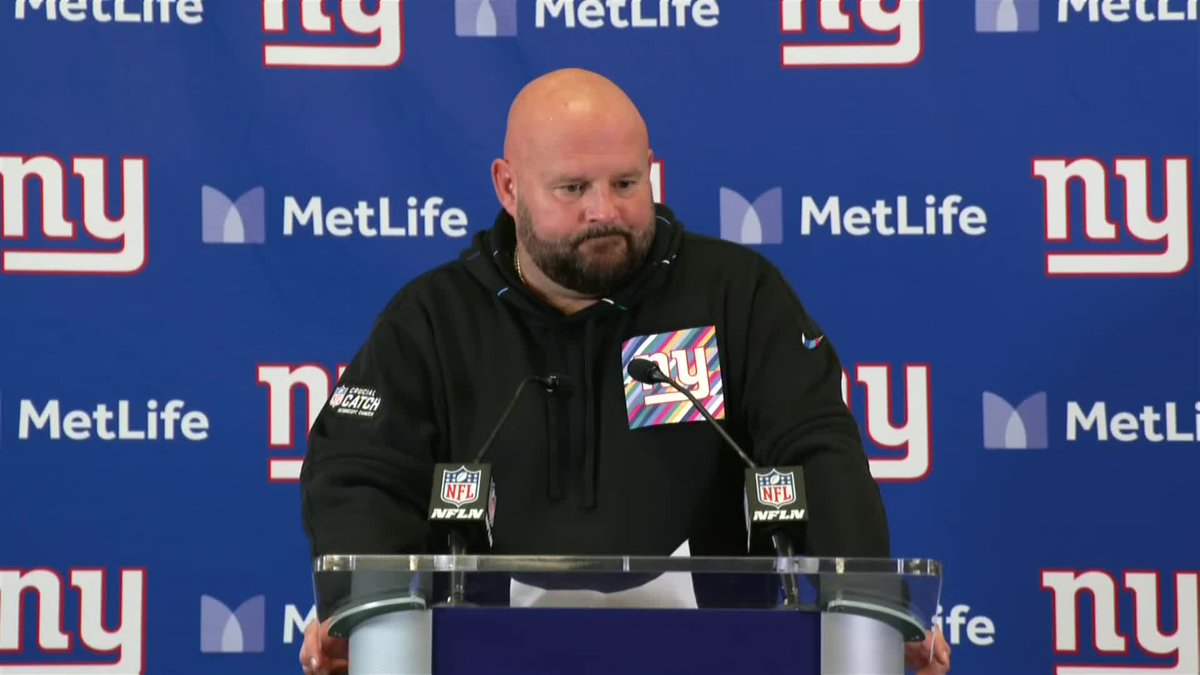 “I’d be upset too if I was a fan.” Brian Daboll after the Giants MNF loss. (via Giants Videos)