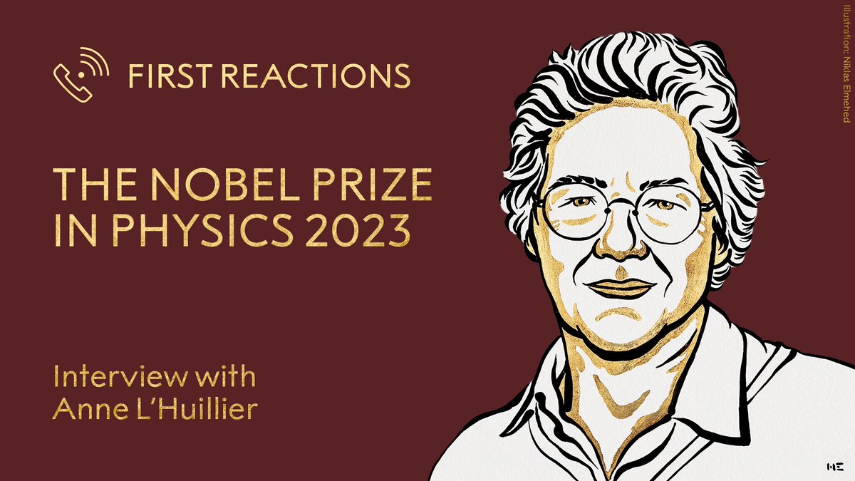 “Even now 30 years afterwards we are still learning new things.” Our new physics laureate Anne L'Huillier tells us how much the #NobelPrize means to her, and how her research field continues to fascinate her, even today. Listen to our interview with her: