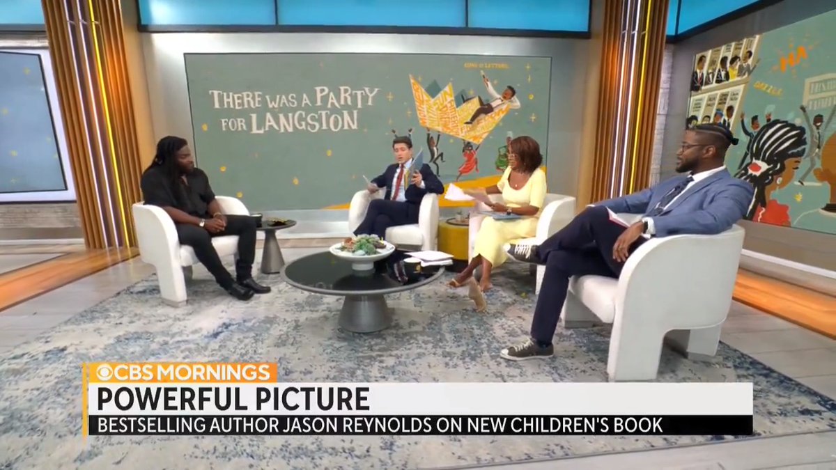 Bestselling author Jason Reynolds’ new children’s book was inspired by a photo of people dancing in a library, celebrating Langston Hughes. He hopes the story encourages children to see the library as “a place for freedom.”