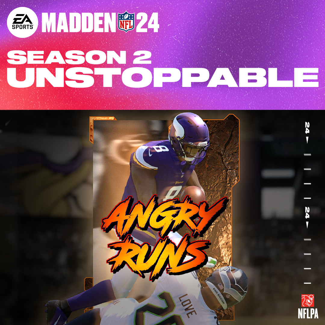 Be Unstoppable in Season 2 starting tomorrow 😤 🆕 Field Pass ➕ New Player Abilities 😡 Weekly #AngryRuns 👻 Most Feared Coming Soon ✅ & More in #Madden24