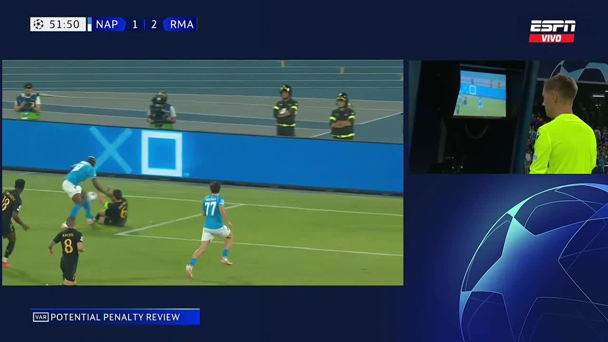 El penal que le dieron a Napoli contra Real Madrid...