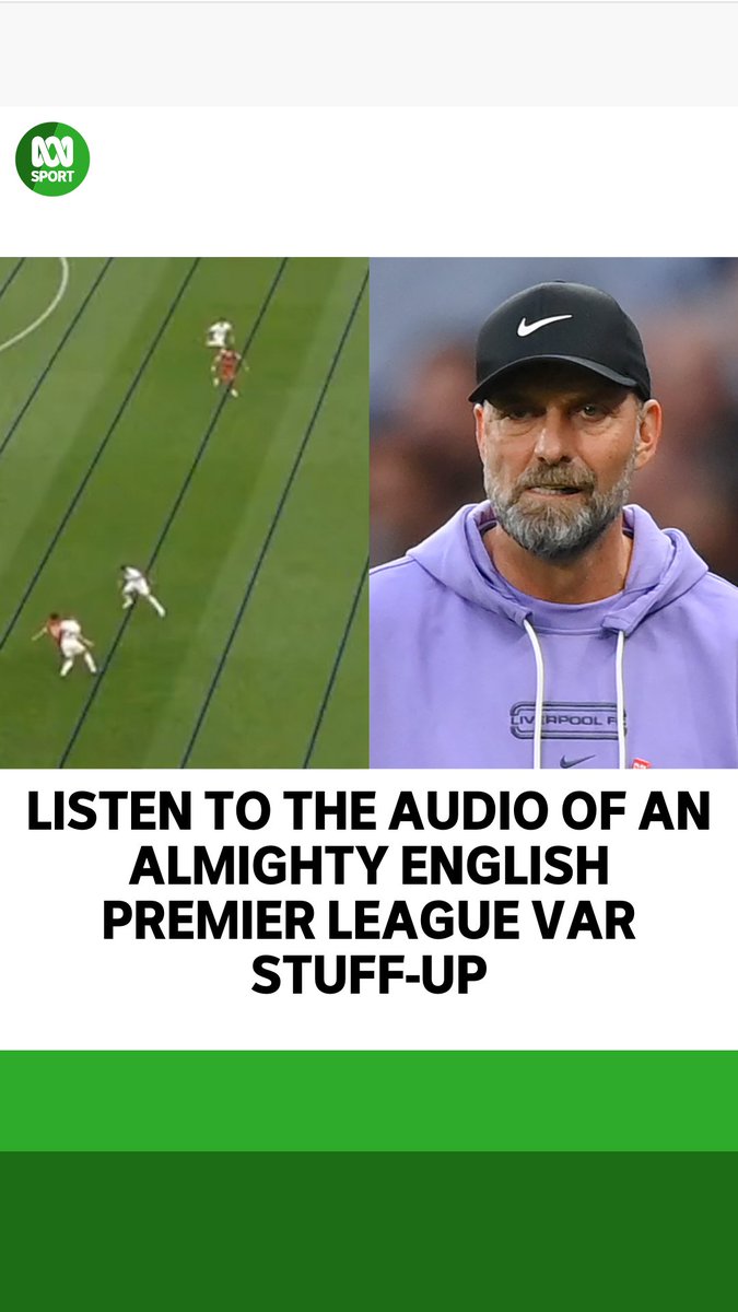 An almighty VAR stuff-up cost Liverpool a goal against Ange Postecoglou's Spurs on the weekend. Listen to the audio of the officials as they realise their mistake. 📸 - Premier League 🔊 - PGMOL