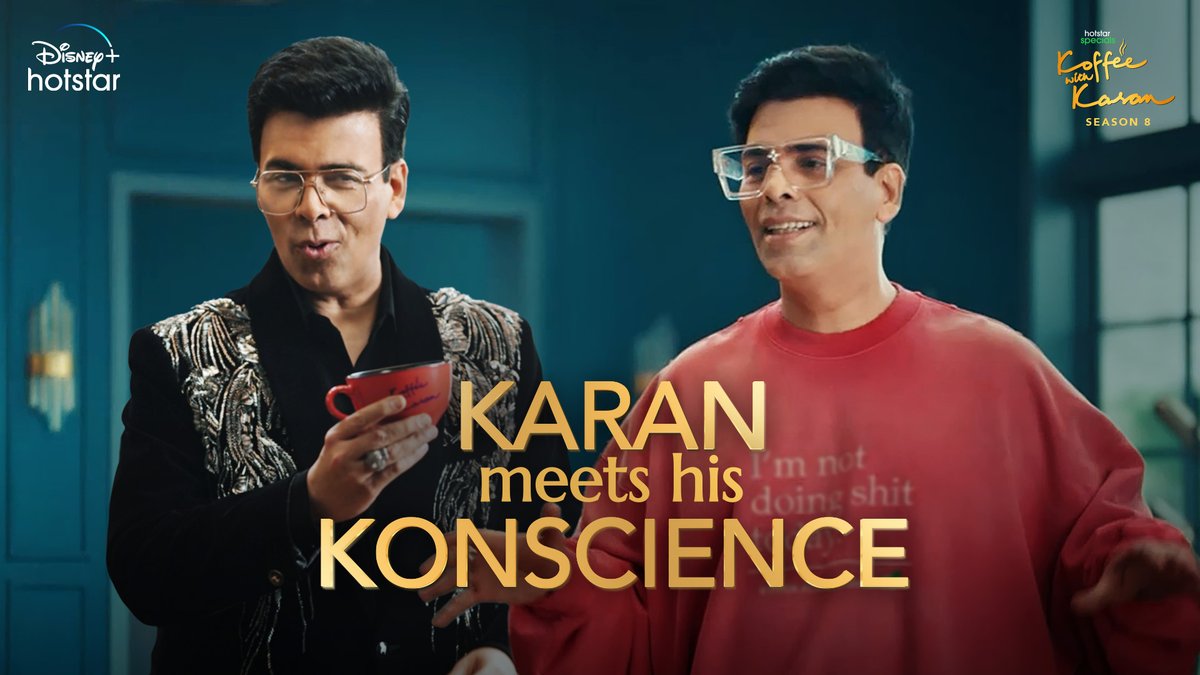 Who would have thought that his harshest critic is his own Konscience? Watch what's brewing between the two and get ready for season 8! #HotstarSpecials #KoffeeWithKaran Season 8 - Streams from 26th October. #KWKS8OnHotstar