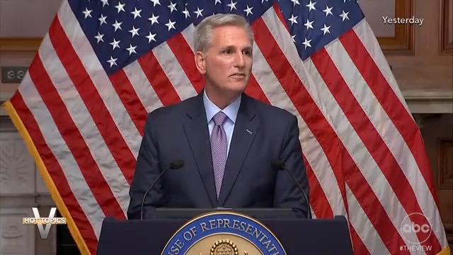 KEVIN McCARTHY OUSTED AS HOUSE SPEAKER: #TheView co-hosts weigh in after Rep. Kevin McCarthy made history Tuesday, becoming the very first speaker of the House to be removed as leader of the chamber.