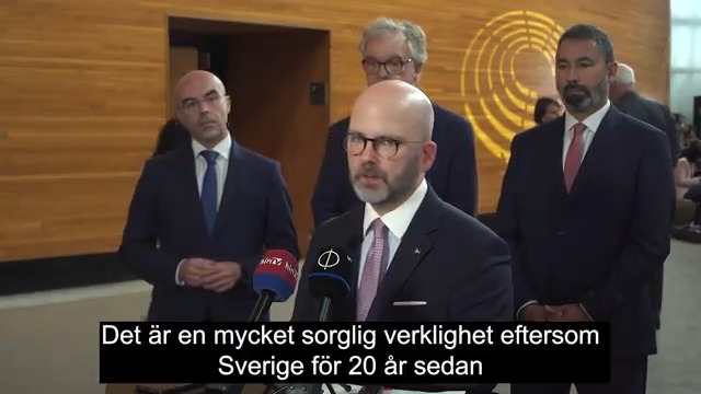 Recent events in Lampedusa and the deteriorating situation in Sweden are two sides of the same coin. Sverigedemokraterna, @rnational_off, @fideszep &amp; VOX 🇪🇸 briefed the press on the latest developments relating to the EU asylum and migration pact. @jorgebuxade Jean-Paul GARRAUD Hidvéghi Balázs