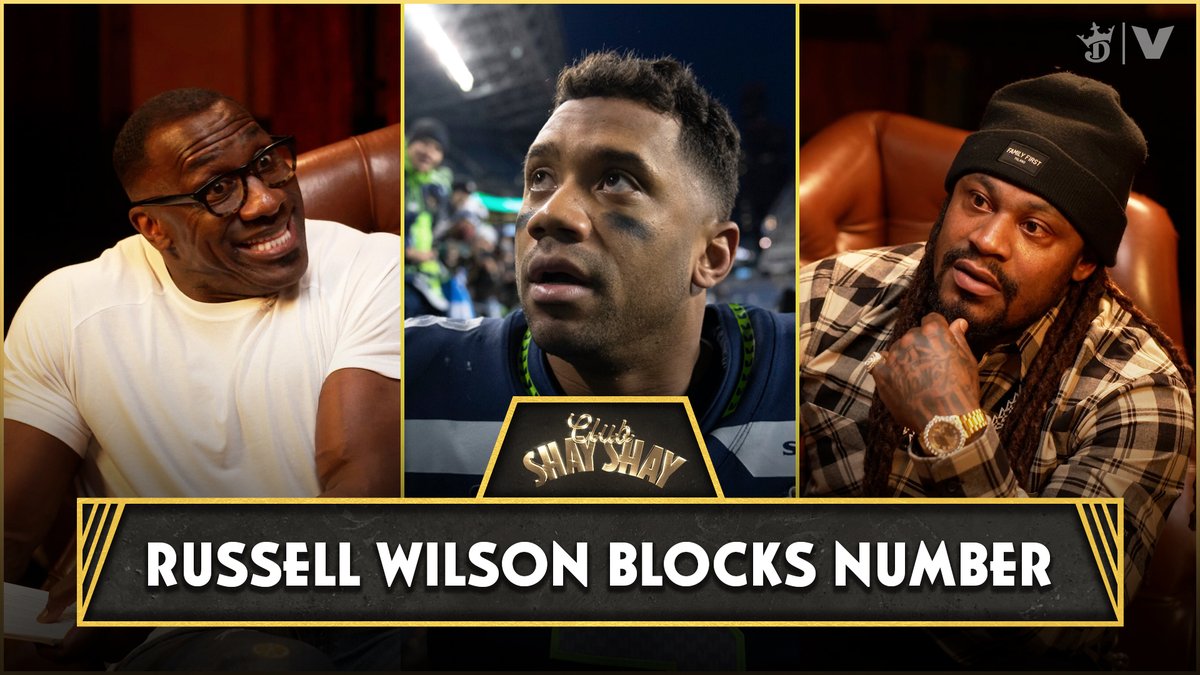 Marshawn Lynch on Russell Wilson blocking his number: “Russ was just a QB for me… I don’t have his number.”