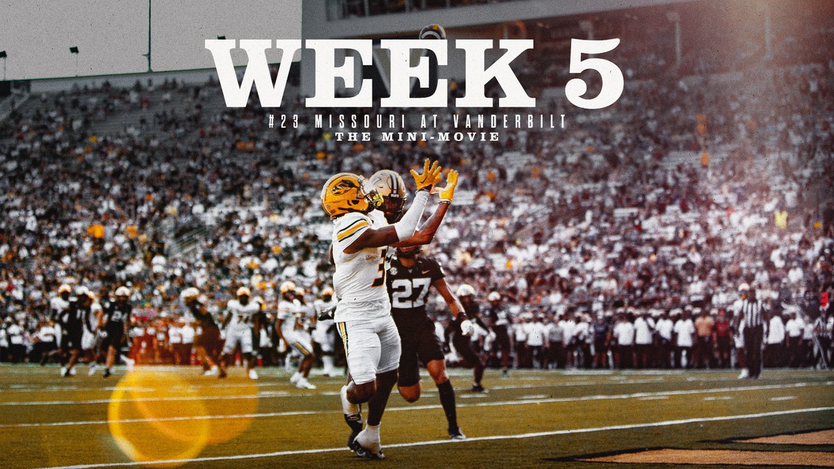𝐖𝐞𝐞𝐤 𝟓 𝐌𝐢𝐧𝐢 𝐌𝐨𝐯𝐢𝐞 The Tigers go on the road to kickoff SEC play. #MIZ🐯🏈