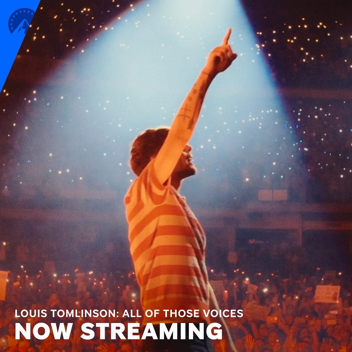 The stars have aligned! Louis Tomlinson: All Of Those Voices is now streaming, exclusively on #ParamountPlus. Use code LOUIS to get your 1st month of #ParamountPlus on us