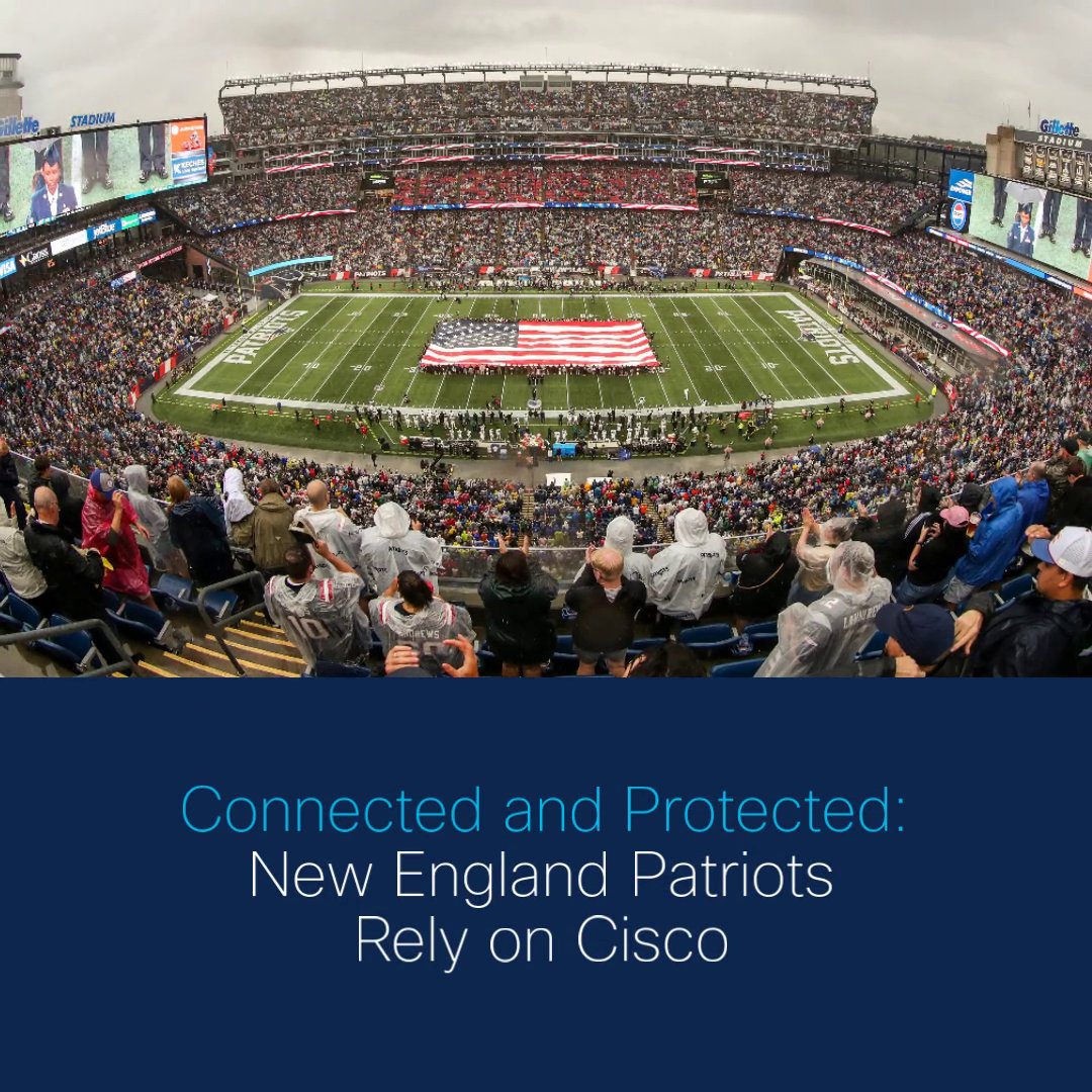 The best teams and stadiums in the NFL require the best technology. That’s why the New England Patriots rely on Cisco to connect and protect the team and legendary Gillette Stadium 🏟️ 📝