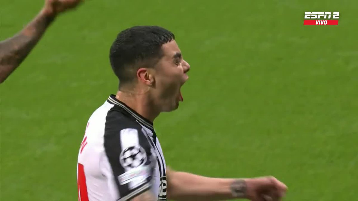 Señoras y señores, hay gol de Miguel Almirón 🇵🇾 por Champions. Es el tercero en sus últimos cuatro partidos con la camiseta de Newcastle. Así firmó el 1-0 vs. PSG.
