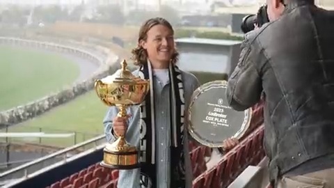 AFL Premiership Player by day, Ladbrokes Cox Plate Eve Ambassador by night 🌙 Night work = Light work for Jack Ginnivan 🏆 #SpringAfterDark