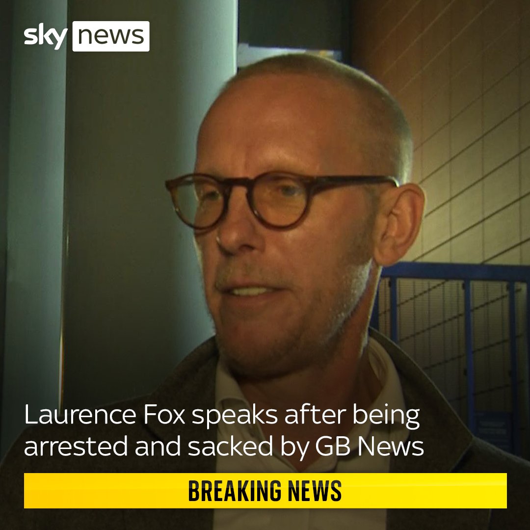 Laurence Fox has criticised GB News, calling the broadcaster "GB joke", and spoken of his relief that he has been sacked. The actor and political activist said he discovered he had been fired while in a police station following his arrest. Read more: