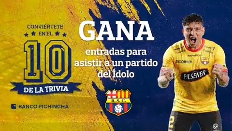 ⚠️ Haz RT o Like para participar en #ElDiezDeLaTrivia y GANAR una entrada para asistir a un partido de BARCELONA S.C. 💛 Recibirás una notificación para responder las 4 preguntas. Si aciertas, entras en el SORTEO. ⚽