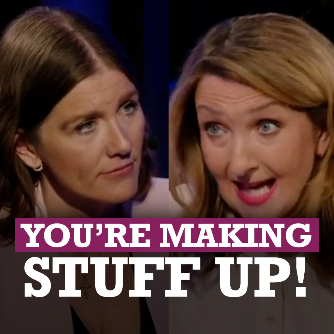 "Is this how desperate the Conservative Party is now? You're making stuff up!"