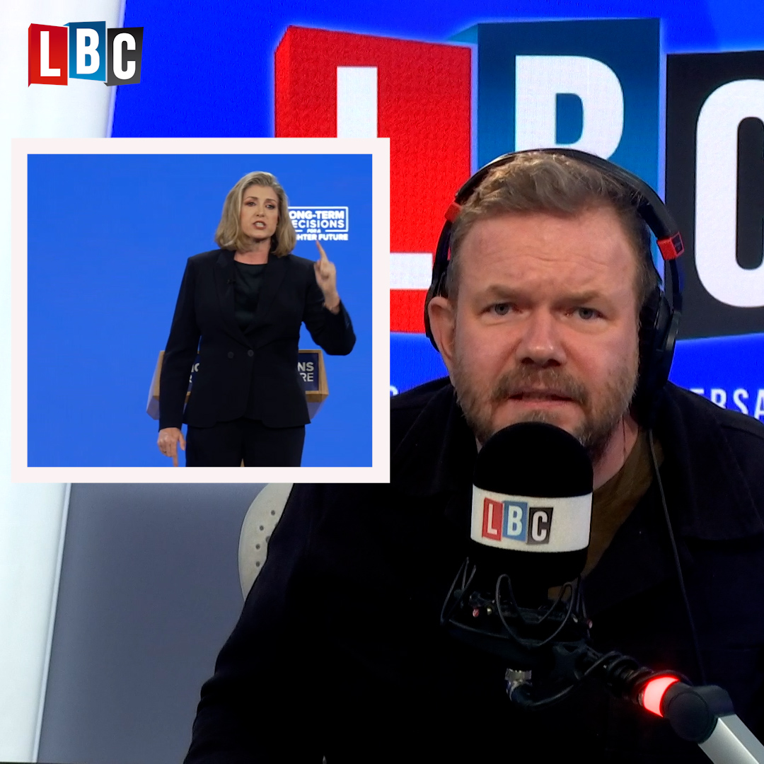 "Who are we fighting against?!" "...what?...pardon?" ＠mrjamesob reacts to Penny Mordaunt's 'mad' stand up and fight Tory conference speech.