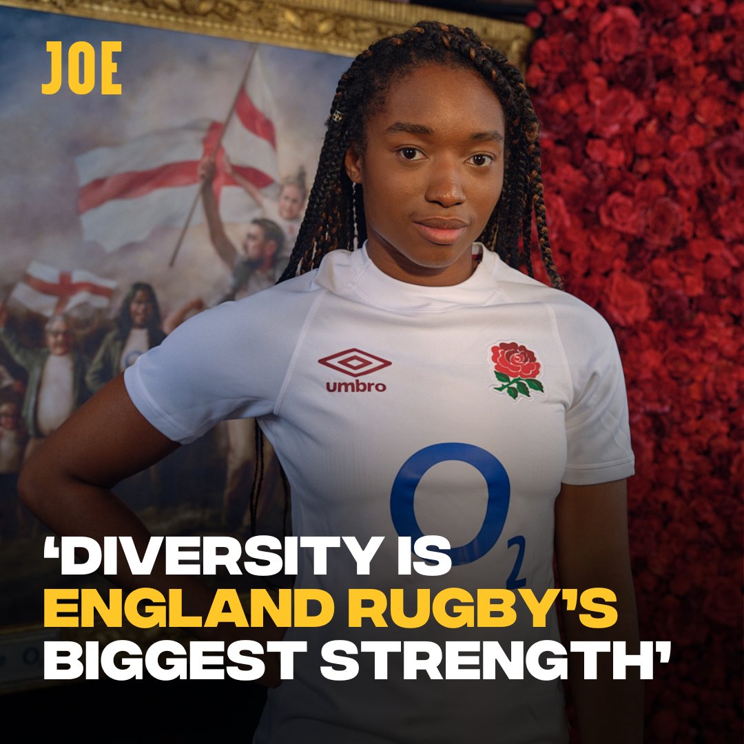 "There are so many different kinds of people coming together, which sums up England Rugby" Ruckstarlizzie believes diversity is England's biggest strength 🌹 #WearLaRose w/ O2
