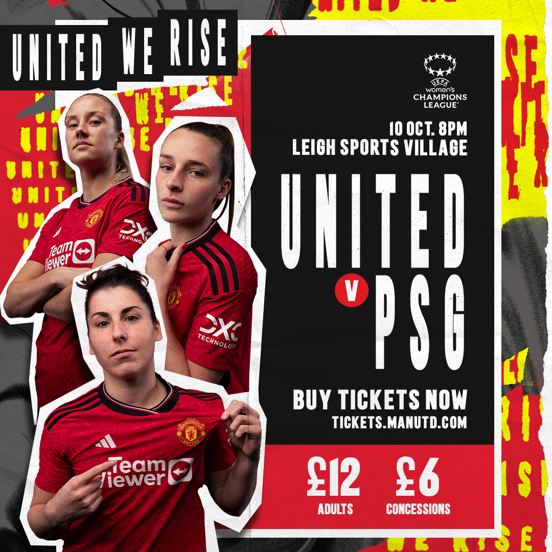 🔜 Manchester United Women will make history next week when we play our first-ever #UWCL tie! ✨ Time is running out to get your tickets — join us on Tuesday night 🎟️👇 #MUFC || #MUWomen