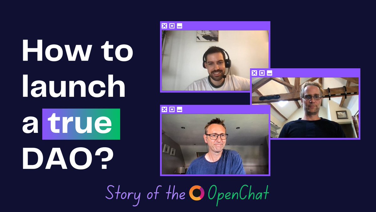 How many startups do you know that are funded & run by a true DAO? Not fake ones launched just for the looks 🤡 OpenChat ∞ founders raised 1M $ICP from their community as a 3-person team! And now a DAO is in charge of their startup. Listen to their story in our interview ❤️ ♻️