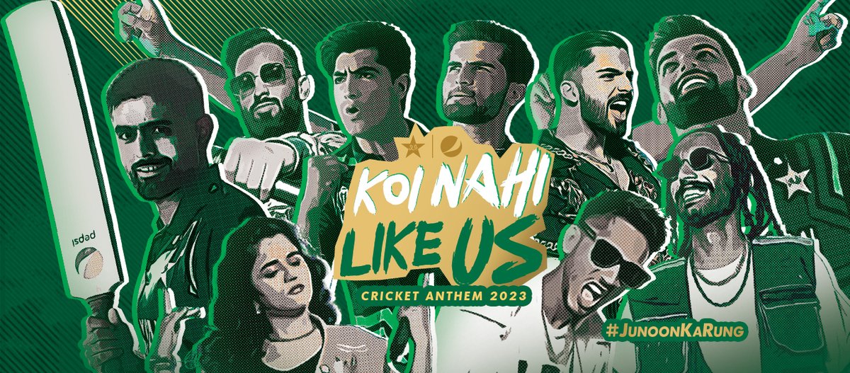 A celebration of Pakistan Cricket - the team, the fans, the nation - and our unbreakable spirit and passion for the game! Kyunke Junoon aur lagan mein...Koi Nahi Like Us! pepsipakistan ᅠᅠᅠᅠ #JunoonKaRung #DattKePakistani