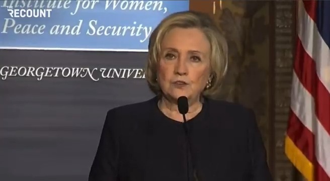 Opening the HRC Awards, Hillary Clinton says it’s “imperative” to have women's perspectives in journalism: “We need to hear stories…of women in Ukraine, where Russia is using rape as a tactic of war…in the U.S., where maternal mortality is higher than in any advanced country.”