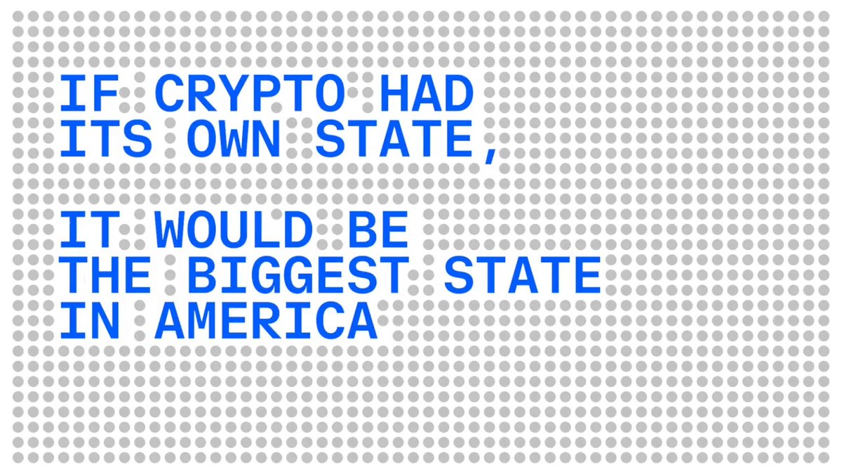If crypto were a state, it would be the biggest state in the US. →