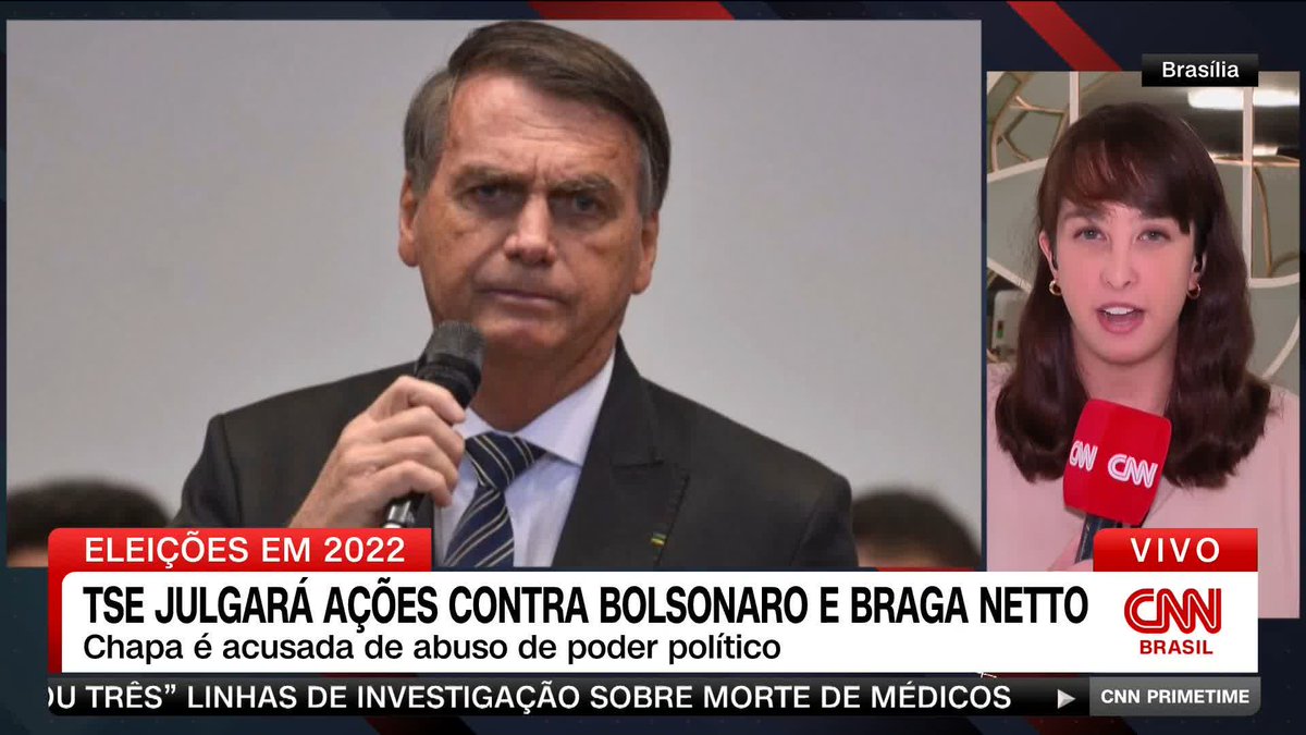 O Tribunal Superior Eleitoral (TSE) marcou para terça-feira (10) o julgamento de três ações contra o ex-presidente Jair Bolsonaro (PL) e seu então candidato a vice nas eleições de 2022, Braga Netto. A sessão da Corte começa às 19h. #CNNPrimeTime