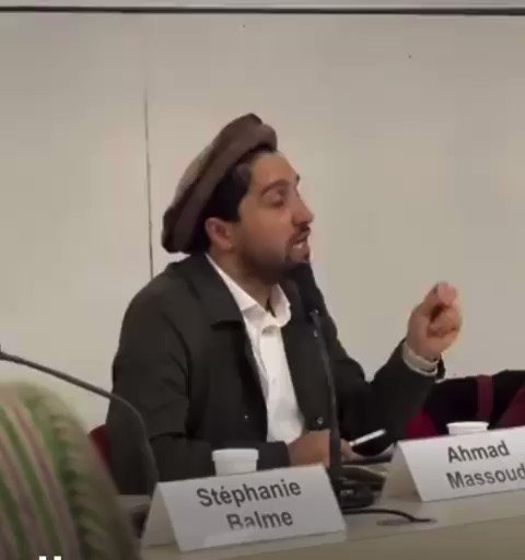 آقای احمد مسعود در یک سخنرانی در یک دانشگاه فرانسوی گفت شما باید دو چیز مهم را در افغانستان به رسمیت بشناسید: ۱. آپارتاید جنسیتی ۲. نسل کشی مردم هزاره درود بر آقای مسعود و افکار روشن او 🙏🙏 #StopHazaraGenocide
