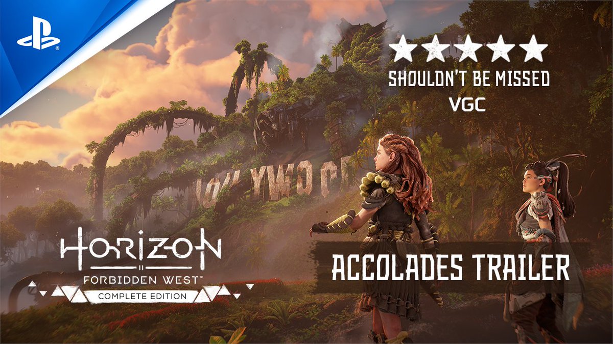 The next chapter of Aloy's journey continues in the Forbidden West - take on more awe-inspiring machines, meet new tribes, and travel to the treacherous archipelago of Los Angeles. Horizon Forbidden West Complete Edition is out now! 🏹