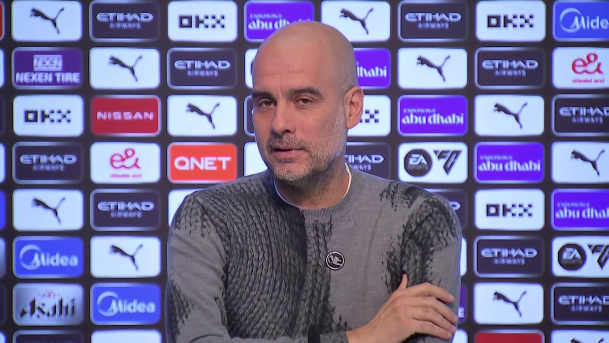 "It's done. It was a mistake. Accept it" Pep Guardiola reacts to calls for a replay to be played between Tottenham and Liverpool 🎙️
