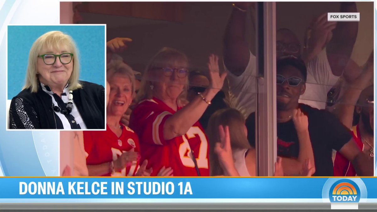 Donna Kelce shares on TODAY how it was meeting Taylor Swift for the first time at the box of the Kansas City Chiefs game.