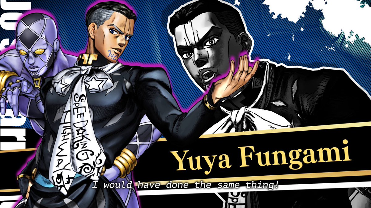 Let’s ride! He may be a little selfish, impulsive, and prideful, but he’s also a great ally. The next chapter of JoJo’s Bizarre Adventure: All-Star Battle R is about to open and Yuya Fungami and Highway Go Go are coming soon. #JJASBR