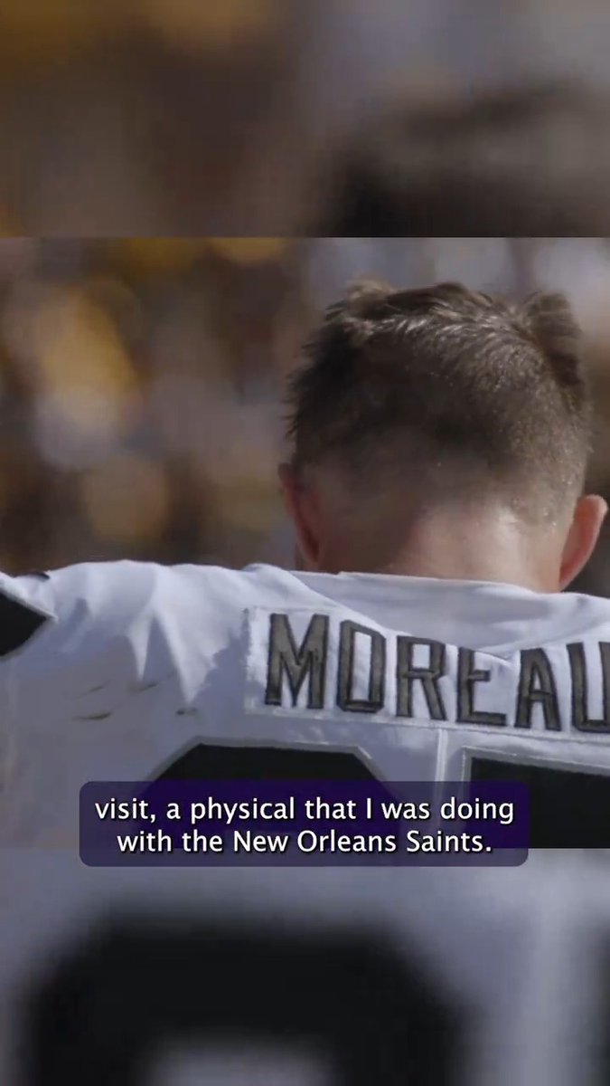 .New Orleans Saints TE Foster Moreau discovered his deep inner strength battling Hodgkin's lymphoma. During #CrucialCatch, he advocates for getting screened and learning to recognize symptoms early to intercept cancer. 💜