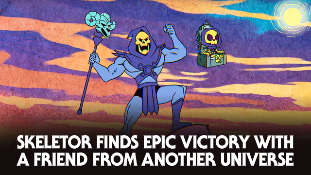 Universes collide in 20 minutes where Skeletor meets his VeeFriend Skilled Skeleton in an exclusive collaboration. A sight that has never been seen before where Skeletor, the quintessential villain of Masters of the Universe, finds his true victory with a friend from another universe.