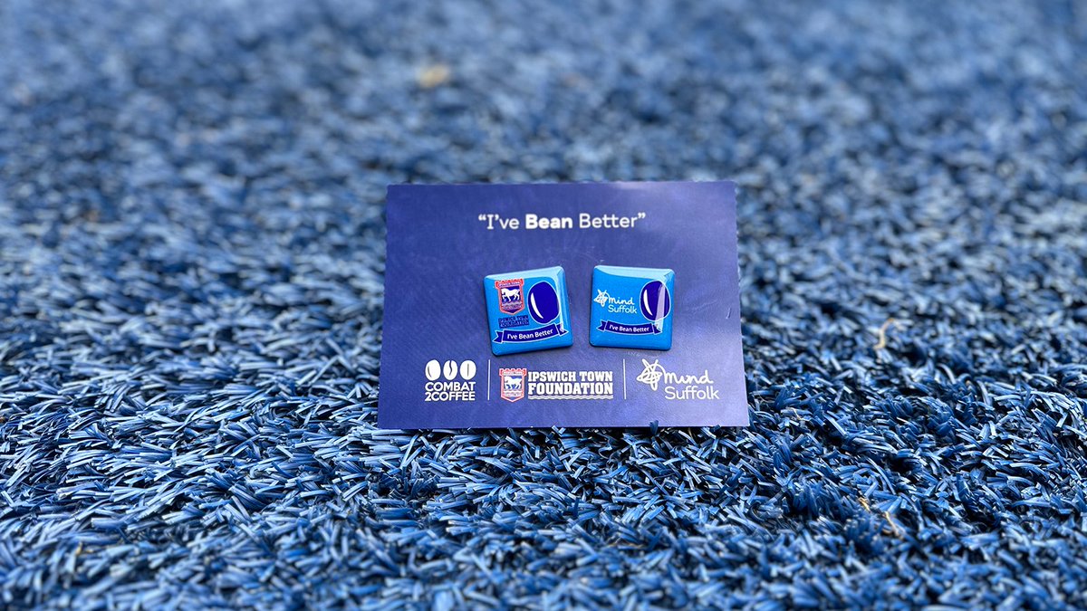 The Club and Ipswich Town Foundation are proud to support the 'I've Bean Better' campaign. ๐โ๏ธ Badges, designed to encourage open conversation about mental health, will be available from Planet Blue ahead of tomorrow's game. #itfc