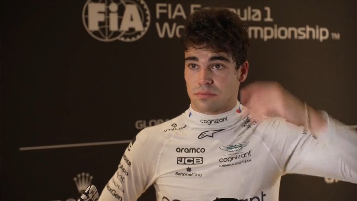 Lance Stroll's angry reaction following his exit from Q1 as he appears to push his personal trainer out of the way 👇