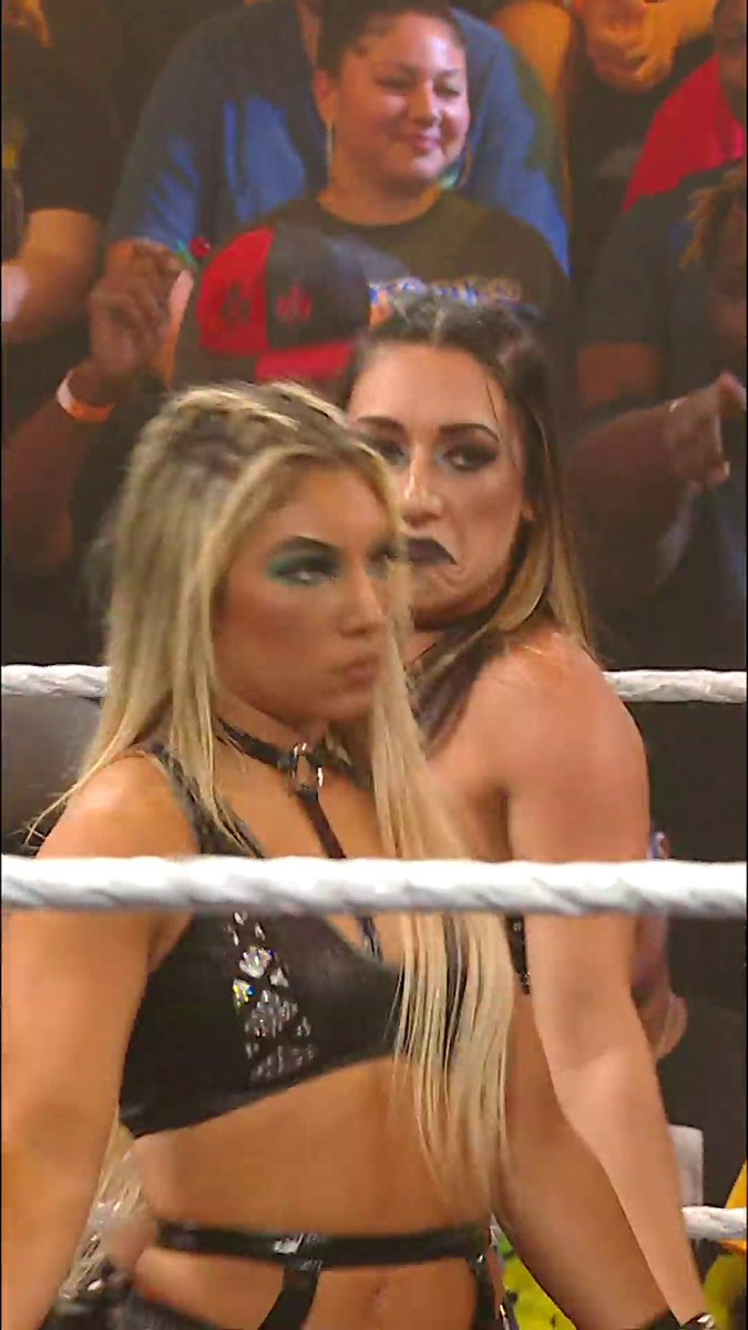 This duo of Jacy Jayne and THEA HA!L is growing on us 😂 #WWENXT