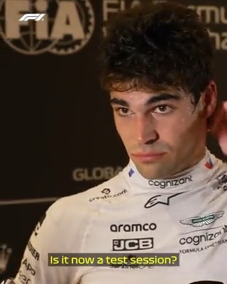 A visibly frustrated Lance Stroll reacts to his Q1 exit #F1 #QatarGP