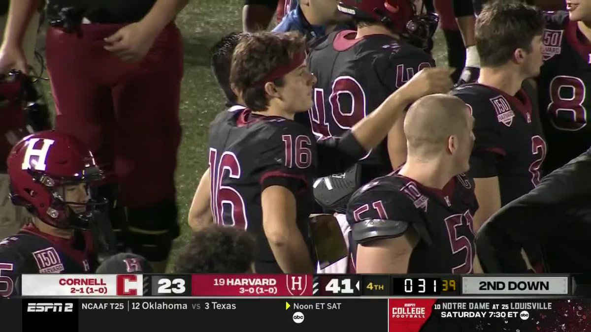 3 rushing TDs for Deprima tonight in a big Crimson win! #GoCrimson x #HarvardFootball150