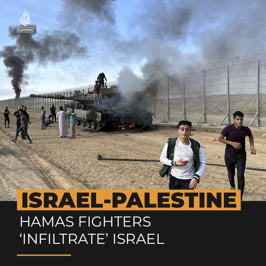 Hamas has launched ‘Operation Al-Aqsa Flood’ against Israel – the biggest armed offensive in decades. Videos show Palestinian fighters ‘infiltrating’ Israeli territory from Gaza, where they are reported to have captured Israeli soldiers ⤵️
